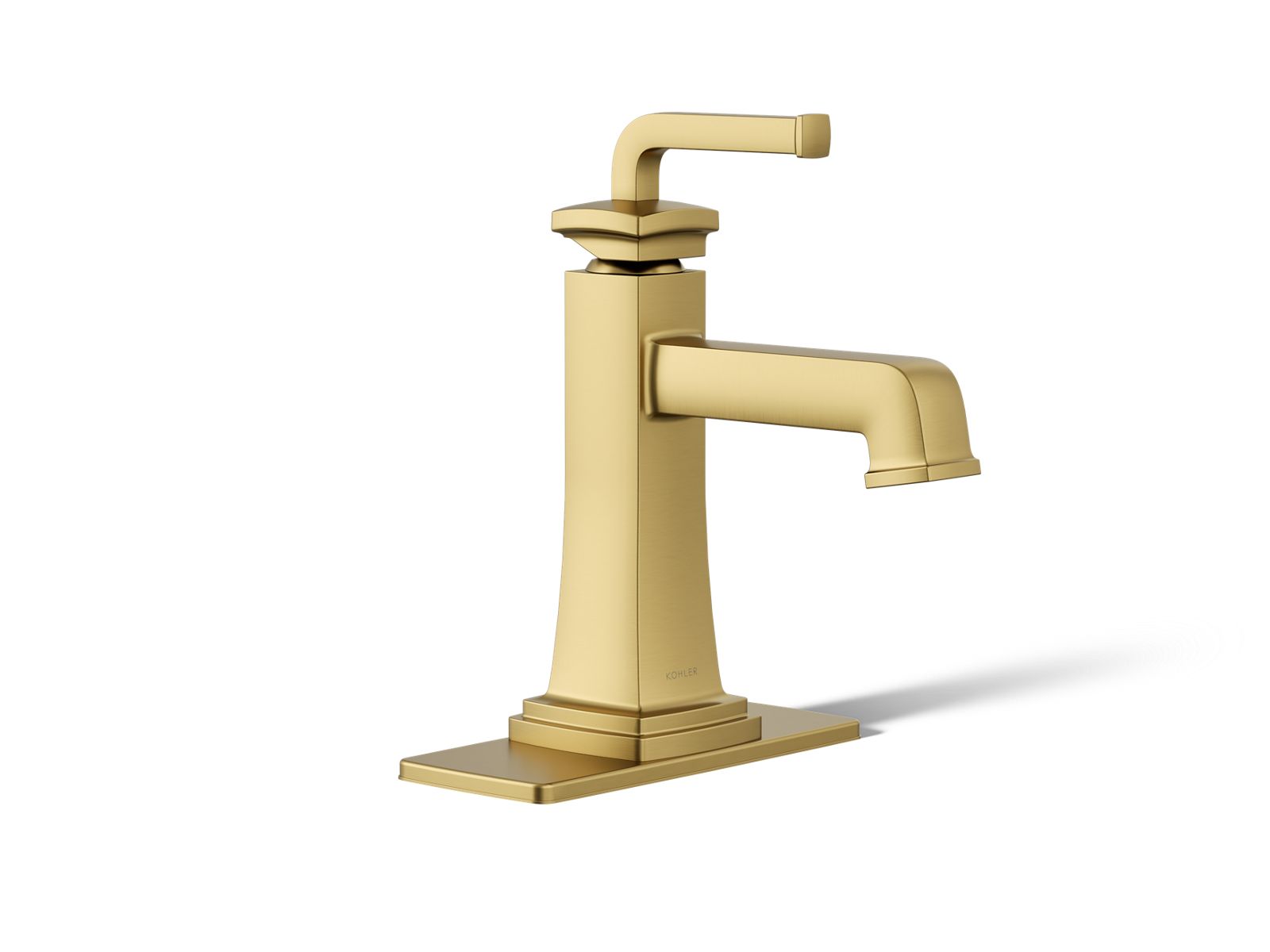 KOHLER K-27400-4N-2MB Riff Single-Handle Bathroom Sink Faucet, 0.5 Gpm In Vibrant Brushed Moderne Brass