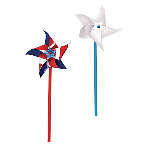 Colorations DIY Pinwheel for Kids, Kit for 24, Paper Craft, Arts & Crafts, Wind, STEM, STEAM, Garden, Play, Party, Spinner, Toy, Latex-Free