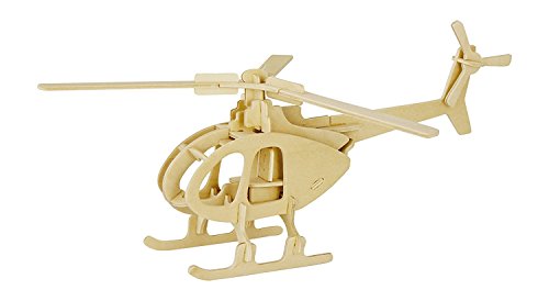 3D Wooden Puzzle Helicopter Model Creative Puzzle Model Kits DIY Toys 32-Piece Build Car Kit