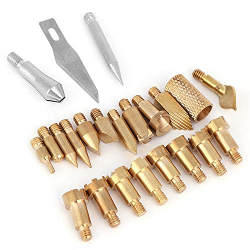 Wood Burning Pen Tips, 23PCS Wood Burning Tip Wood Burning Pen Tips Pyrography Working Carving Tool Kit Woodburning Accessories