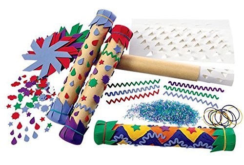 Colorations – RAINKIT DIY Rainstick Kit for Kids, Set of 12, EVA Foam and Cardboard, Native American, Craft Kit, Self-Adhesive, Toys for Kids, Early