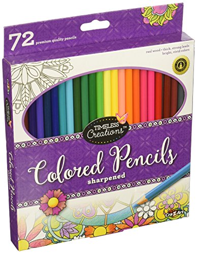 Cra-Z-art Timeless Creations Pre-Sharpened 72ct Colored Pencils, Assorted Colors Great for Children and Adults