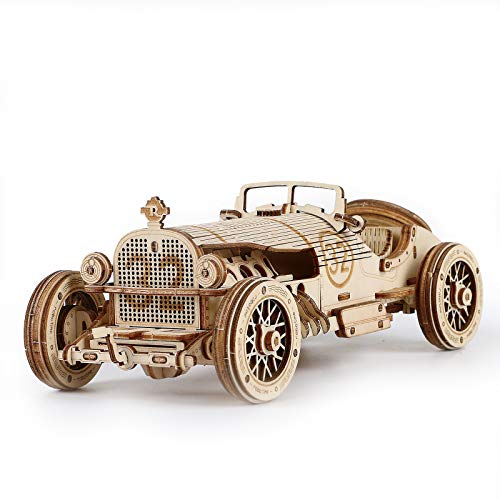 ROBOTIME Model Car Kits – Wooden 3D Puzzles – Model Cars to Build for Adults 1:16 Scale Model Grand Prix Car