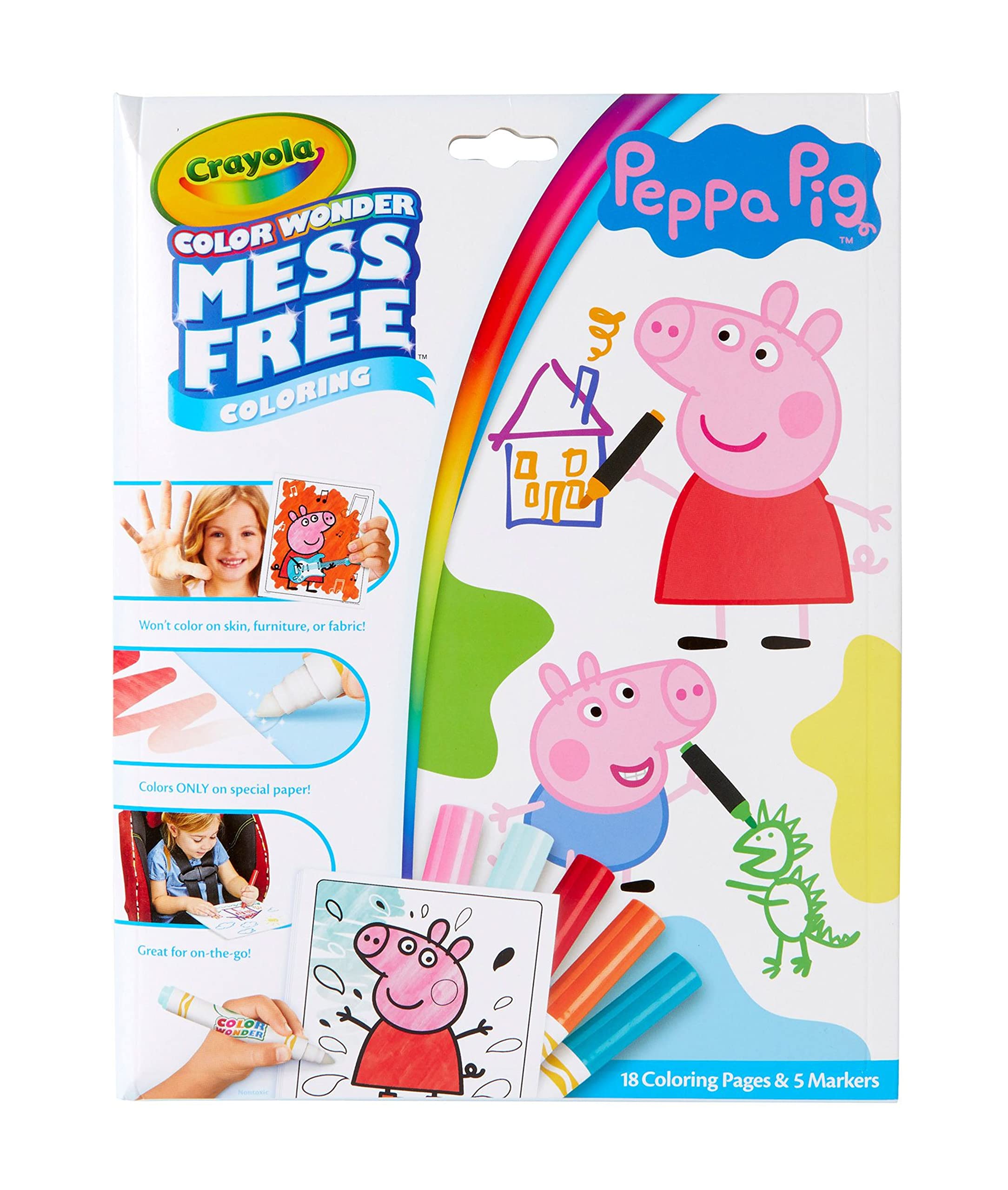 Crayola Peppa Pig Color Wonder, Mess Free Coloring Activity Set, Toddler Coloring Kit, Peppa Pig Toy, Gift for Kids, Ages 3+