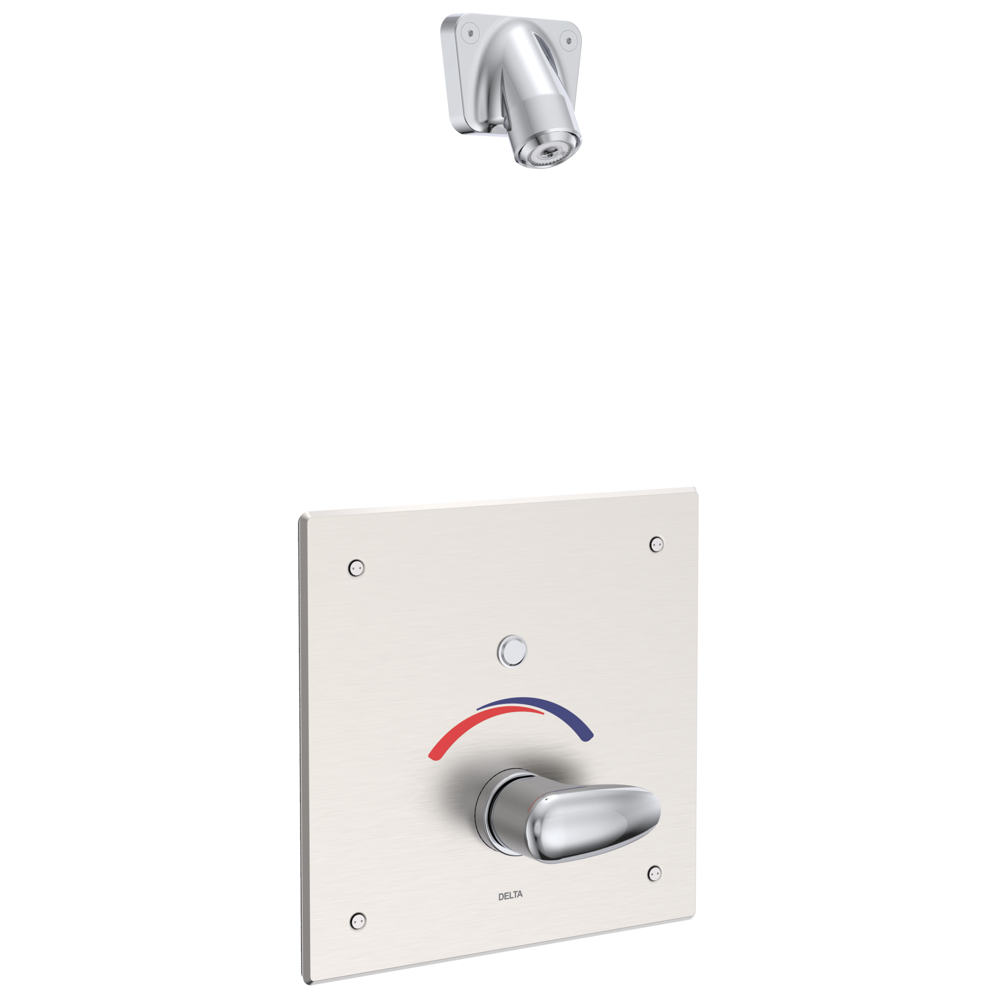 Delta 860T167 Commercial Electronic Shower Trim with Push Button Activator – Hardwire