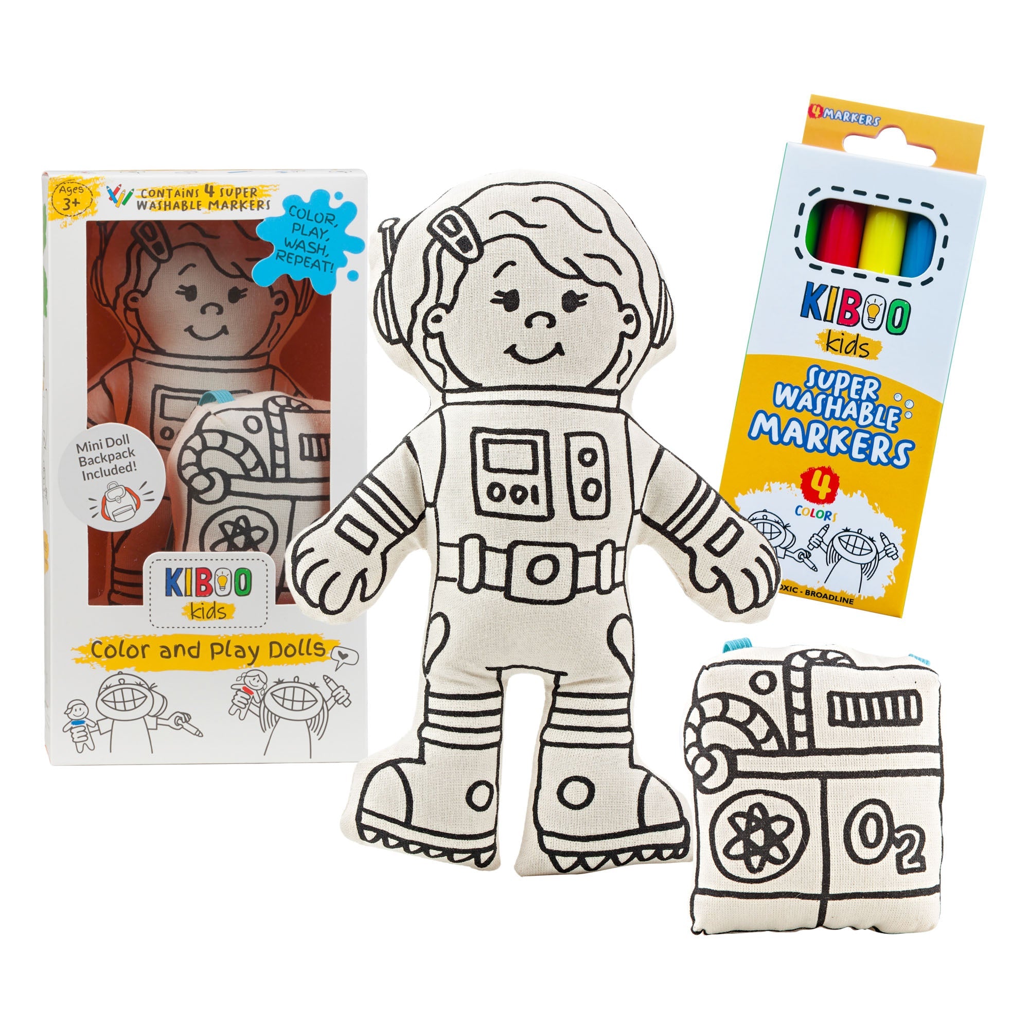 Kiboo Kids Space Explorer: Girl Astronaut Doll With Mini Space Pack – Educational And Imaginative Play Toy