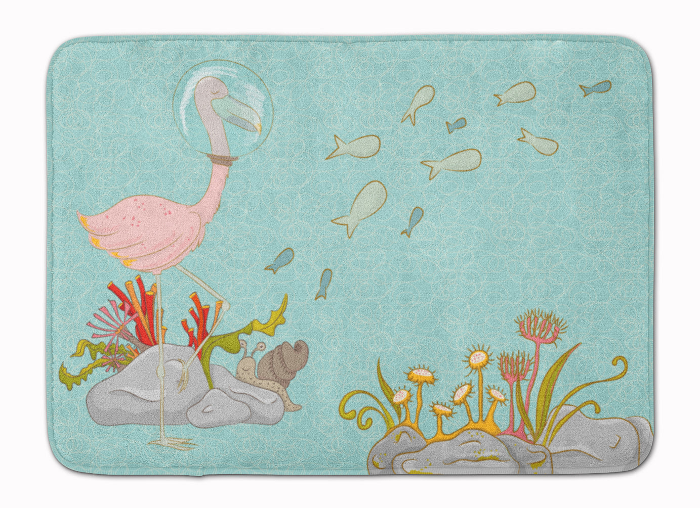 Flamingo Underwater Machine Washable Memory Foam Mat BB8535RUG