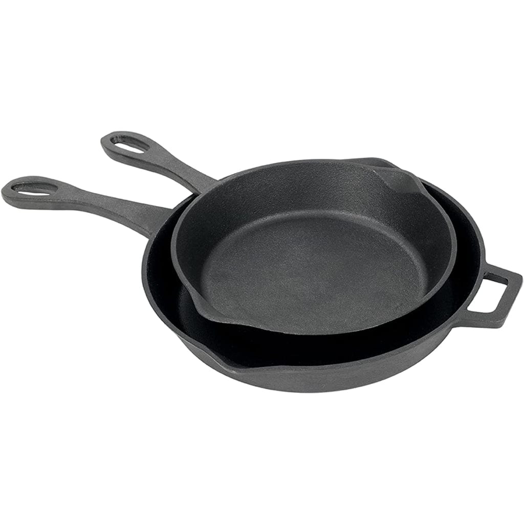 Bayou Classic 12″ 2-Piece Cast Iron Skillet Set