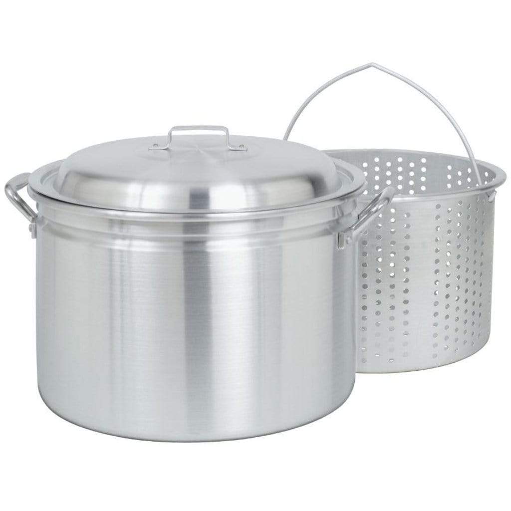 Bayou Classic 24-Quart Aluminum Stockpot w/ Lid & Basket