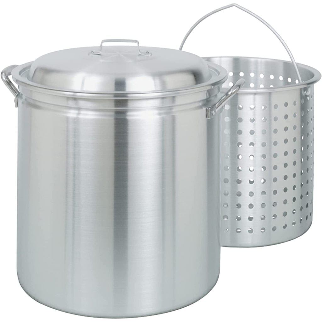 Bayou Classic 42-Quart Aluminum Stockpot w/ Lid & Basket