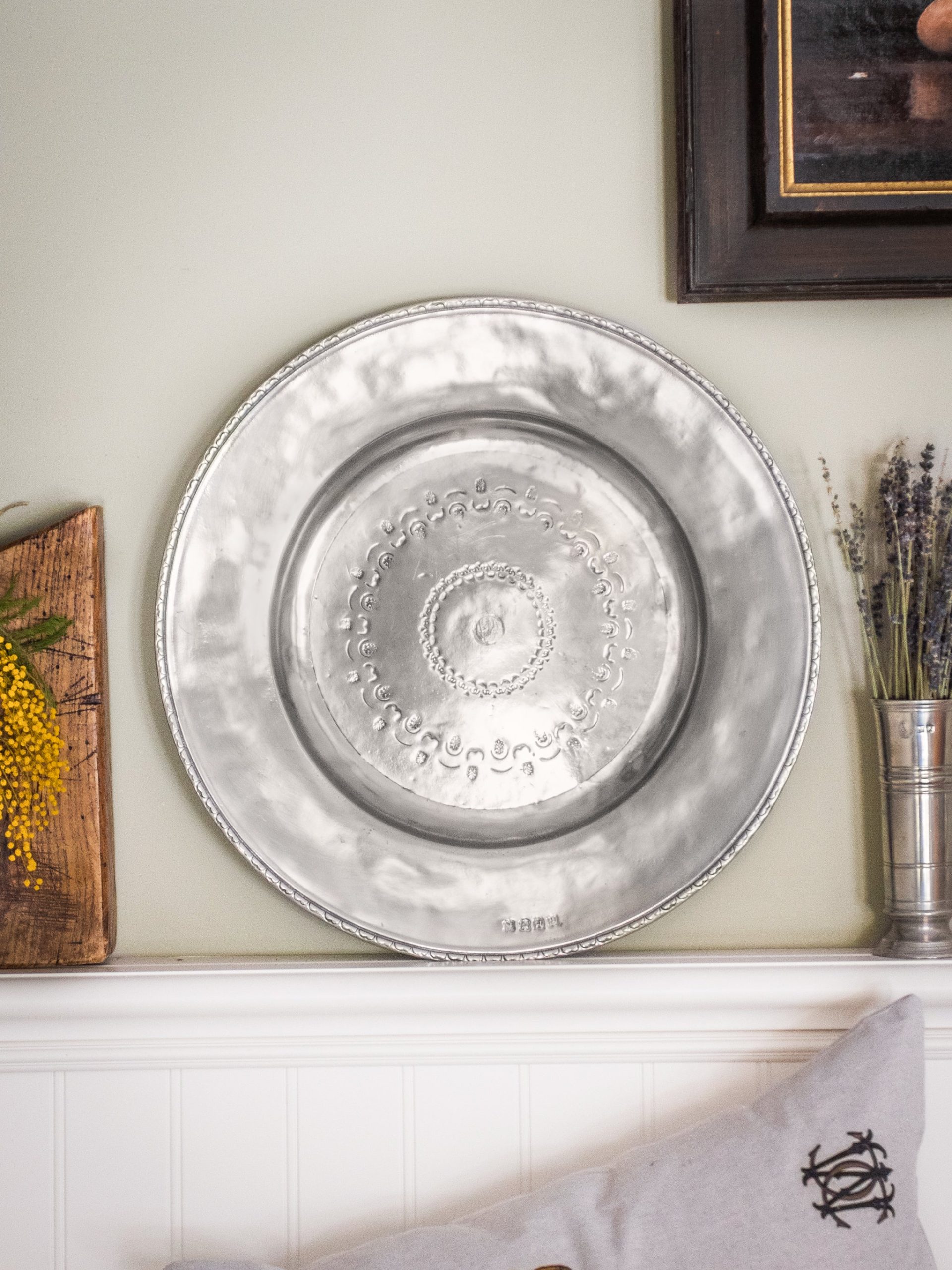 MATCH Pewter Engraved Round Platter