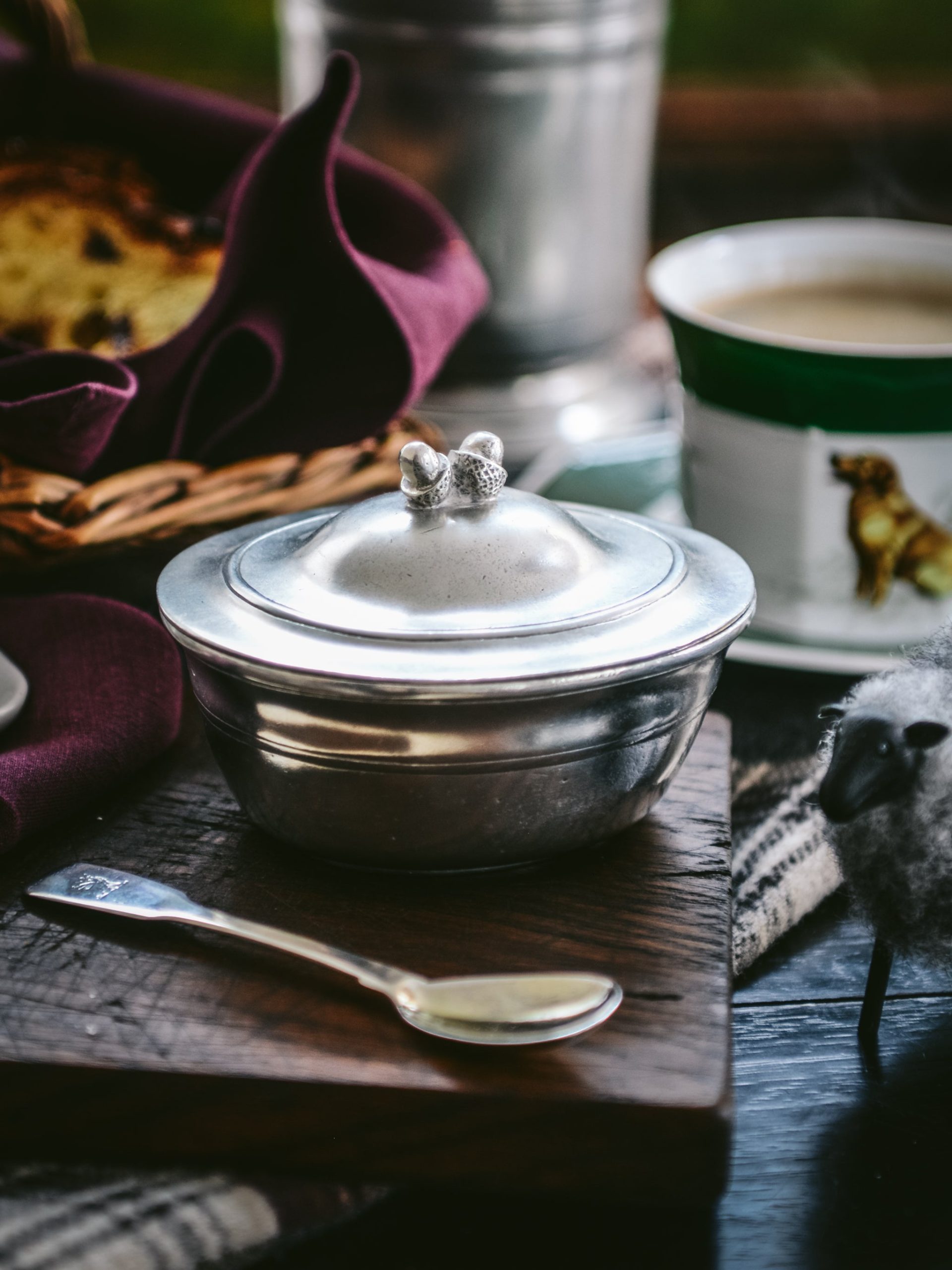 MATCH Pewter Acorn Lidded Bowl