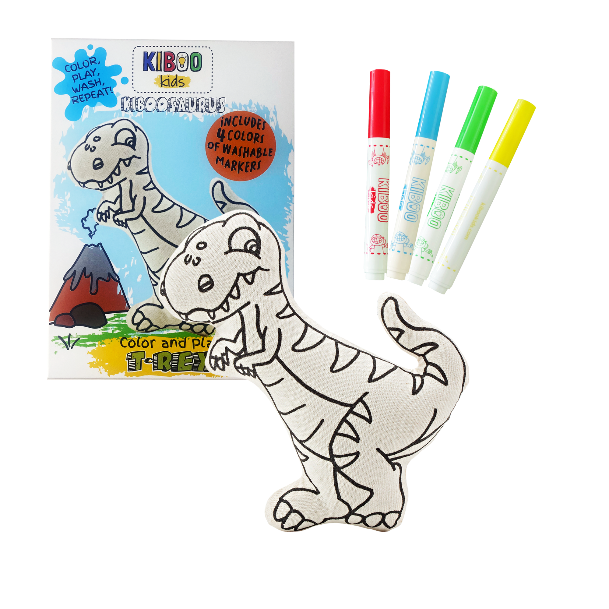 Kiboo Kids Jurassic Series: Kiboosaurs T-rex For Coloring And Creative Play