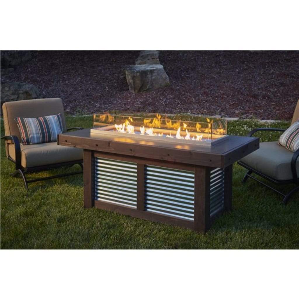 The Outdoor GreatRoom Company 57″ Denali Brew Linear Gas Fire Pit Table