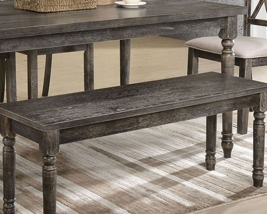 ACME – Claudia II Bench in Weathered Gray