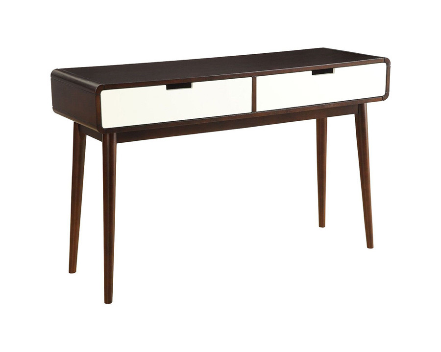 ACME – Christa Sofa Table in White/Espresso