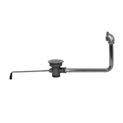 Advance Tabco K-15 – Lever Waste Drain, twist handle operated with built in over