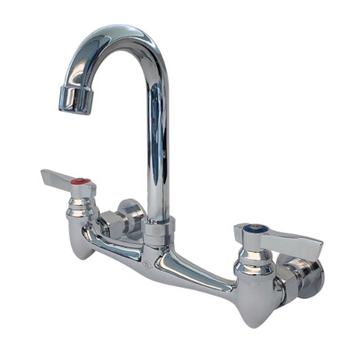 Advance Tabco K-159 – Faucet, 8″ O.C., splash mounted with 3-1/2″ gooseneck, lea