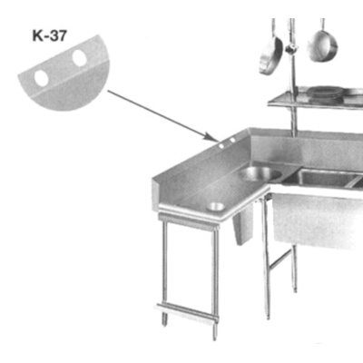 Advance Tabco K-37 – Anti-Siphon vacuum breaker holes