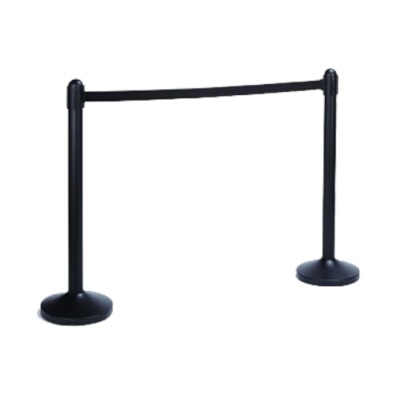 American Metalcraft RSBPBL – Crowd Control System, portable, (1) 40″H post, (1) 84″ black belt