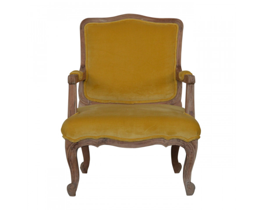 Artisan – French Style Chair in Mustard, Velvet