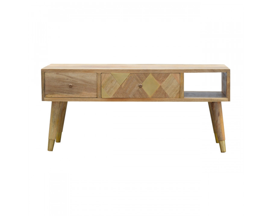 Artisan – Gold Inlay Media Unit in Oak-Ish