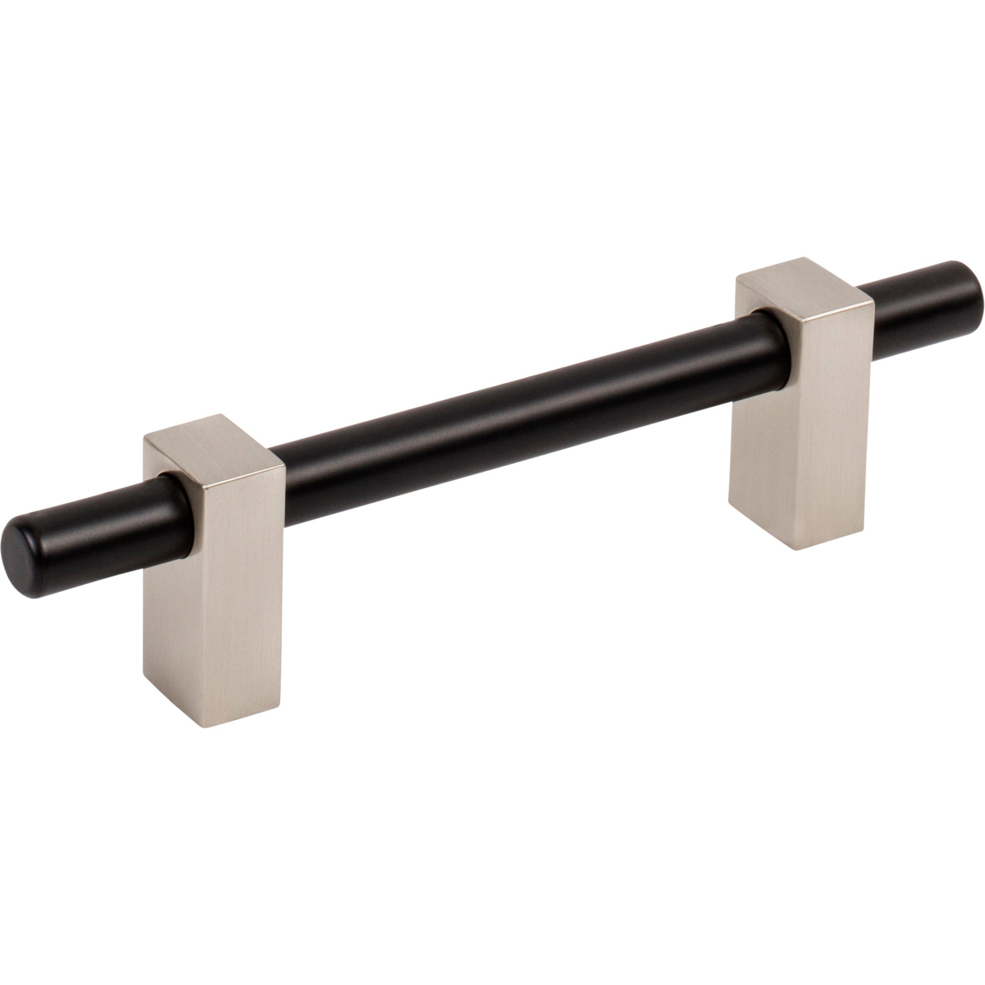 JEFFREY ALEXANDER 478-96MBSN Larkin 2 96 mm Center-to-Center Bar Pull – Matte Black w/Satin Nickel