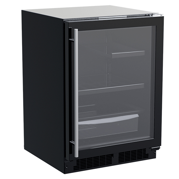 24-In Built-In Refrigerator With 3-In-1 Convertible Shelf And Maxstore Bin with Brightshield™ – No, Door Style – Black Frame Glass