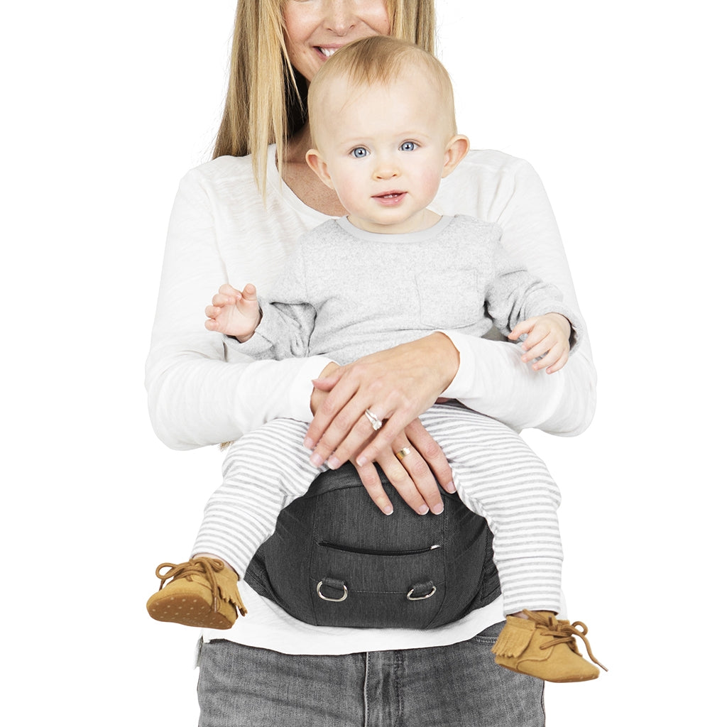 2-in-1 Carrier + Hip Seat – Grey