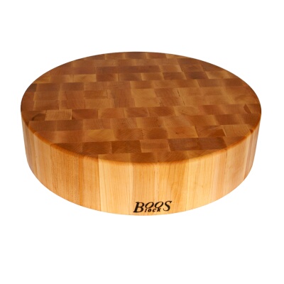 John Boos CCB18-R – Chinese Chopping Block, 18″ dia. x 4″ thick, Northern Hard Rock Maple