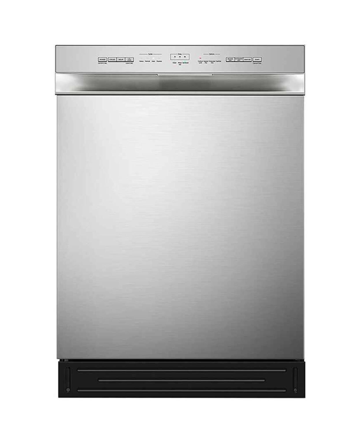 Midea 24″ Front Control Dishwasher with Stainless Steel Tub and Interior LED Light