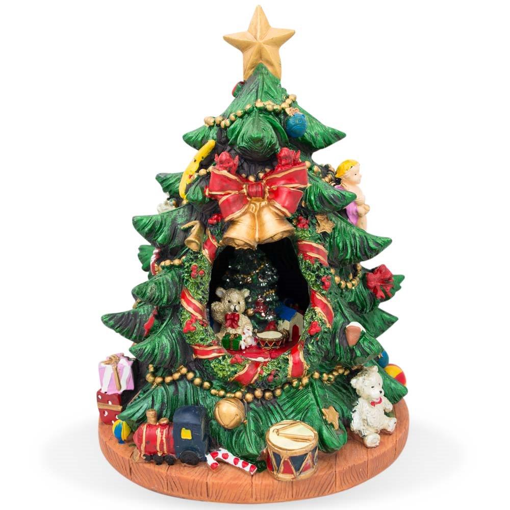 Whirling Melody Tabletop Tree: Spinning Musical Christmas Tree Figurine