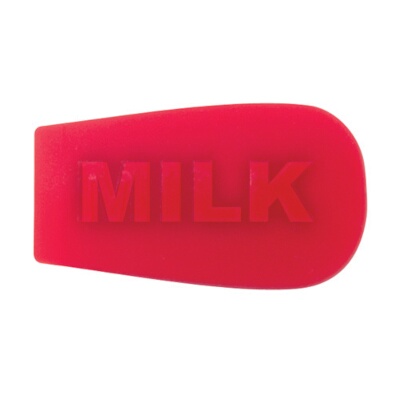 Service Ideas 10-00209-002 – Content Indicator Sock, “MILK”, silicone, Red