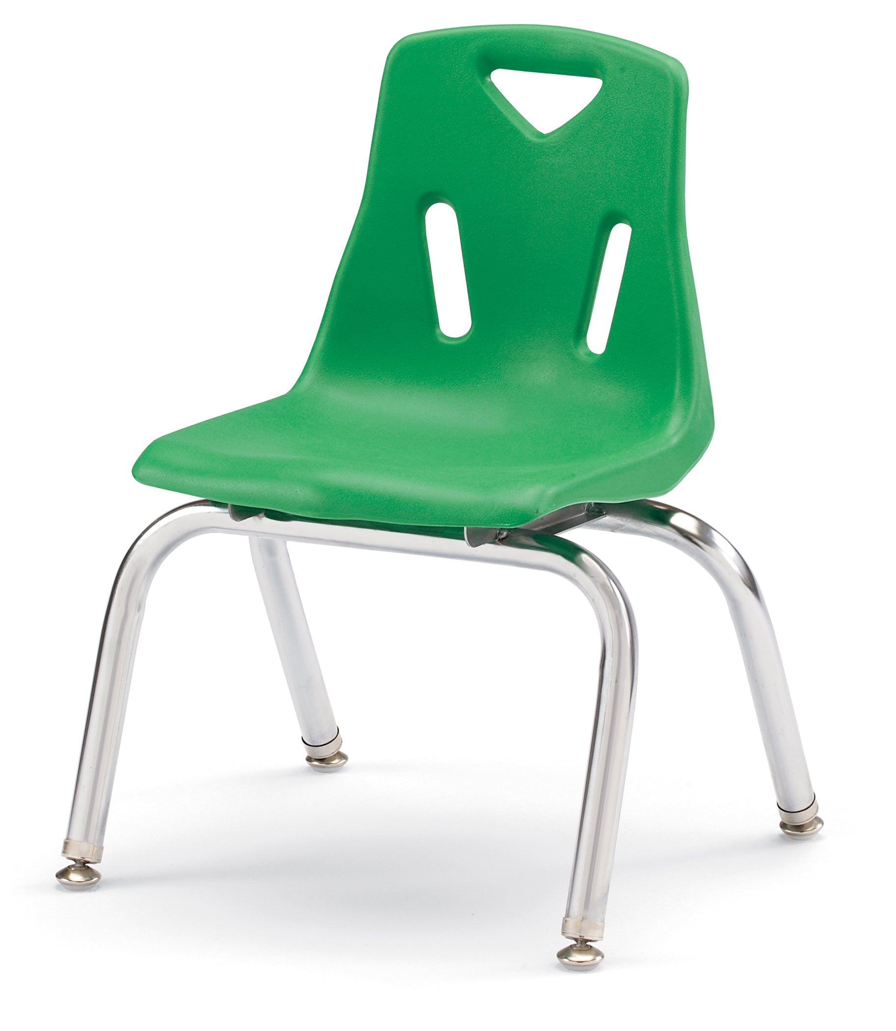 Berries Stacking Chair with Chrome-Plated Legs – 12″ Ht – Green