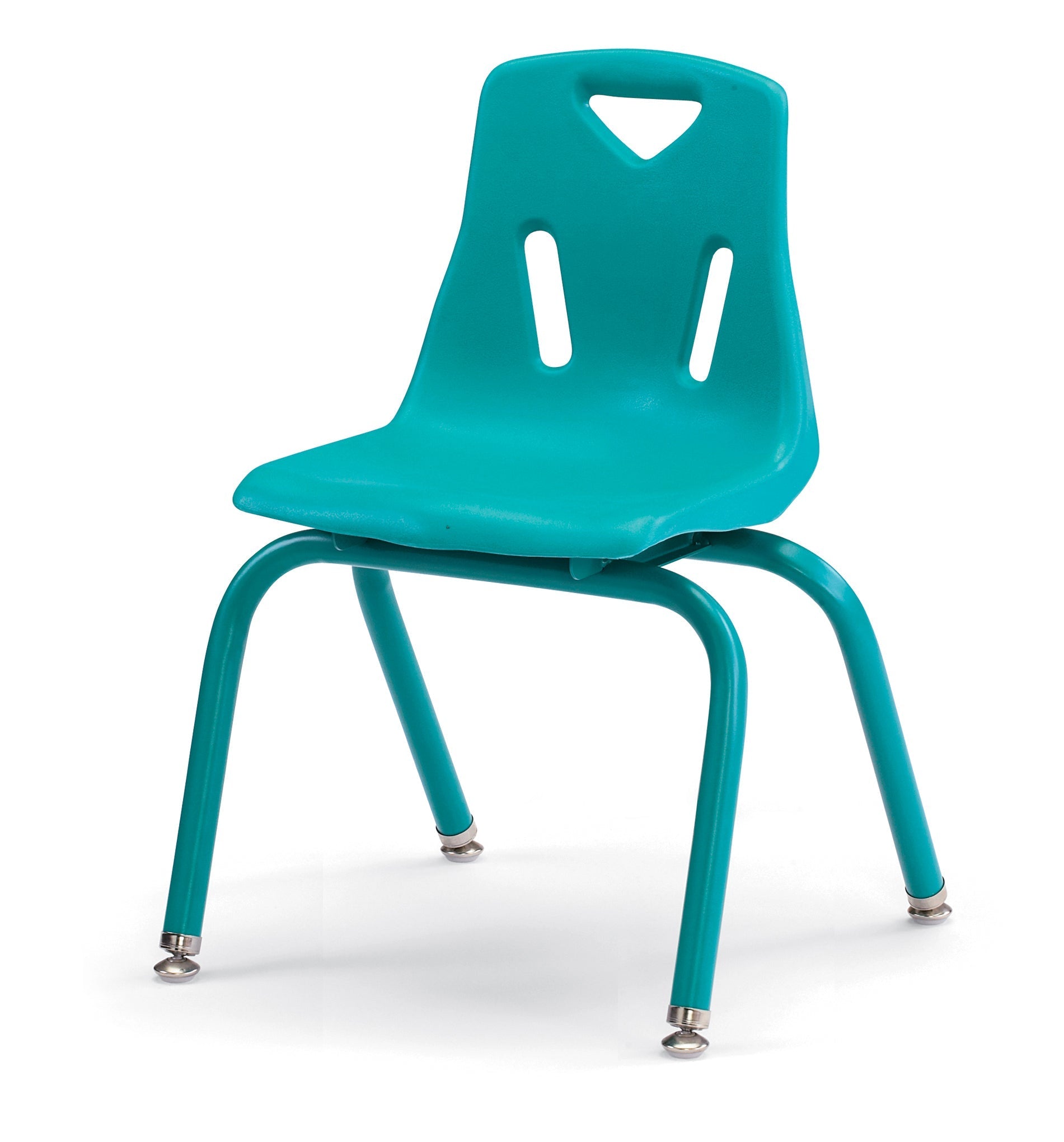 Berries Stacking Chairs with Powder-Coated Legs – 14″ Ht – Teal