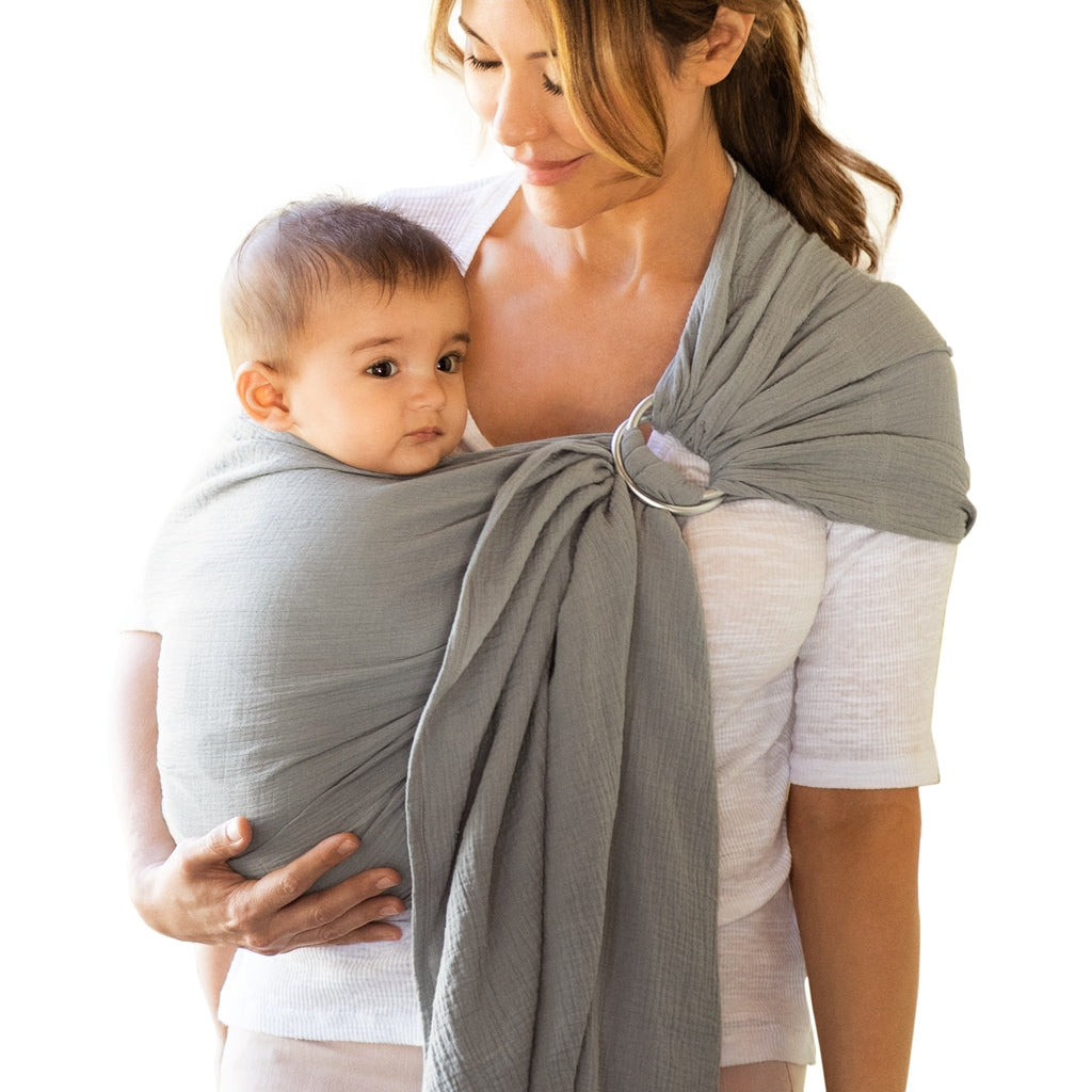 Ring Sling Double Gauze – Pewter