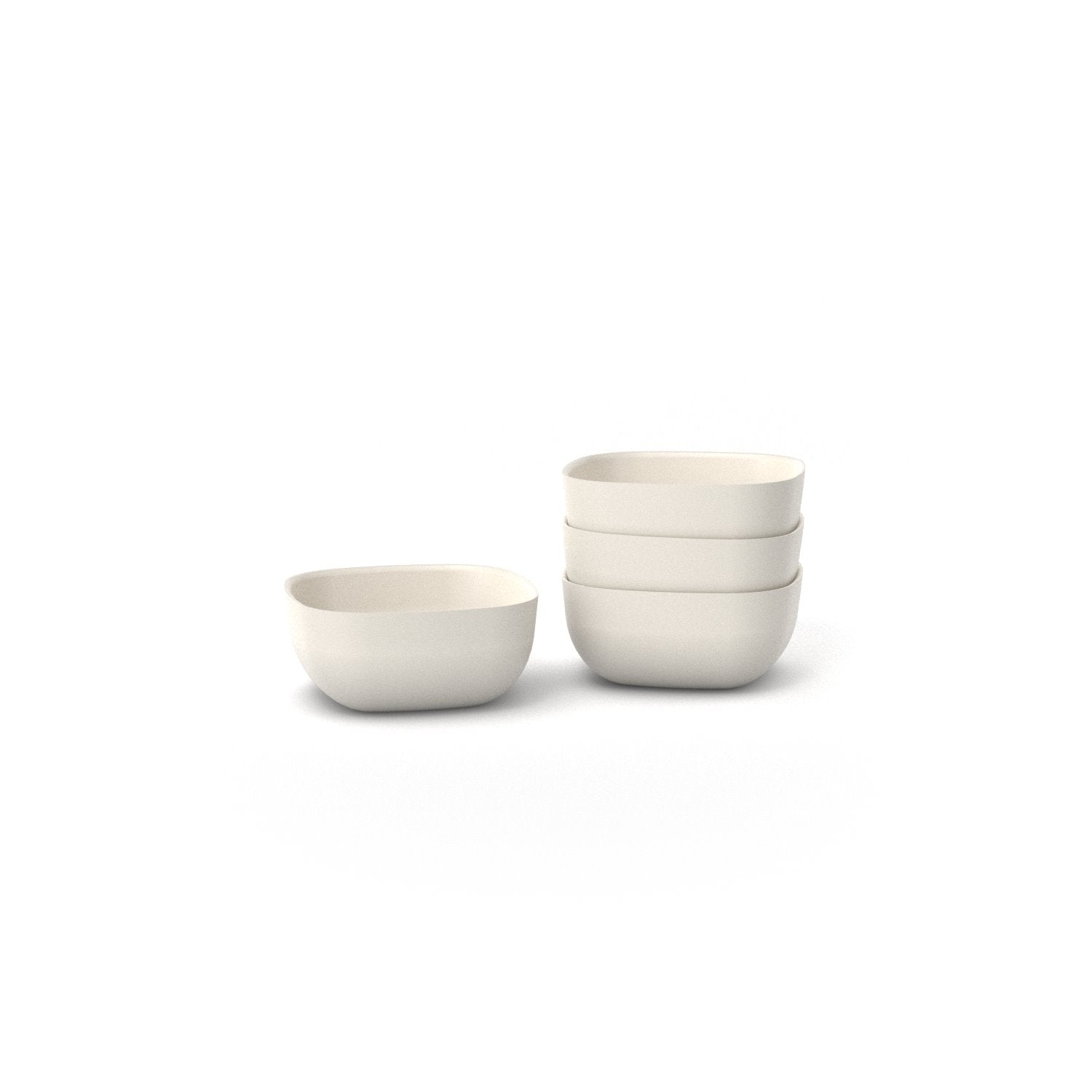 Bamboo Small Bowl – 4 Piece Set – Off White