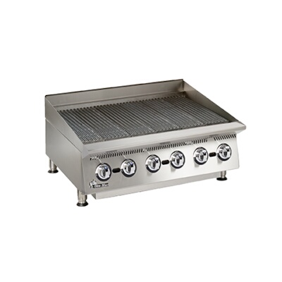 Star 8036CBB – Ultra-Max Lava Rock Gas Charbroiler, 36″ w, Cast-Iron grates, 120K BTU