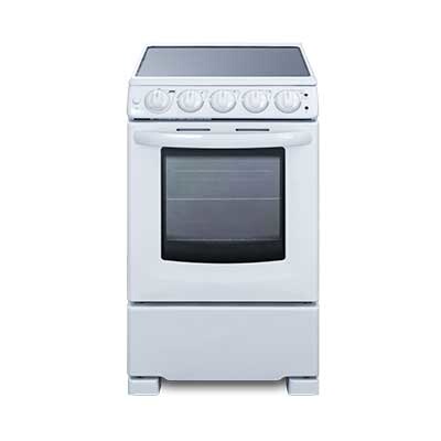 Summit REX2051WRT – Electric Range, 20″W, 2.3 cu.ft. oven, (4) elements, white cabinet