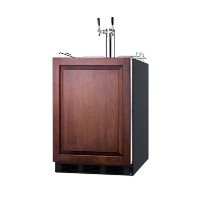 Summit SBC58BLBIADAIFCFTWIN – Cold Brew Dispenser, 24″W, 5.5 cu. ft., (1) panel-ready door, black cabinet