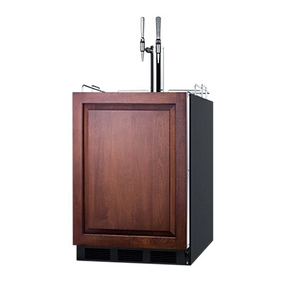 Summit SBC58BLBIADAIFNCFTWIN – Nitro Cold Brew Dispenser, 24″W, 5.5 cu. ft., (1) panel-ready door, black cabinet