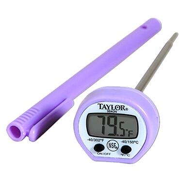 Taylor Precision 9840PRN – Pocket Allergen Thermometer, digital, -40° to 302°F range, 5″ stem, (Case of 6)