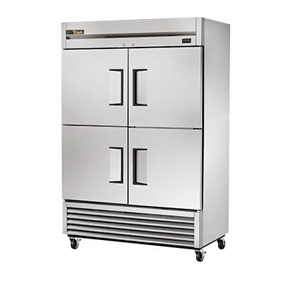 True T-49-4-HC – Refrigerator, two-section, (4) solid half doors, stainless steel front