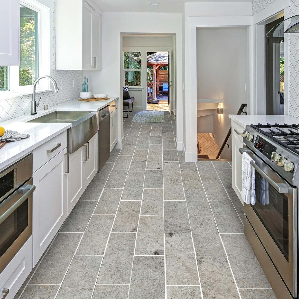 Tundra Light Grey Marble Tile