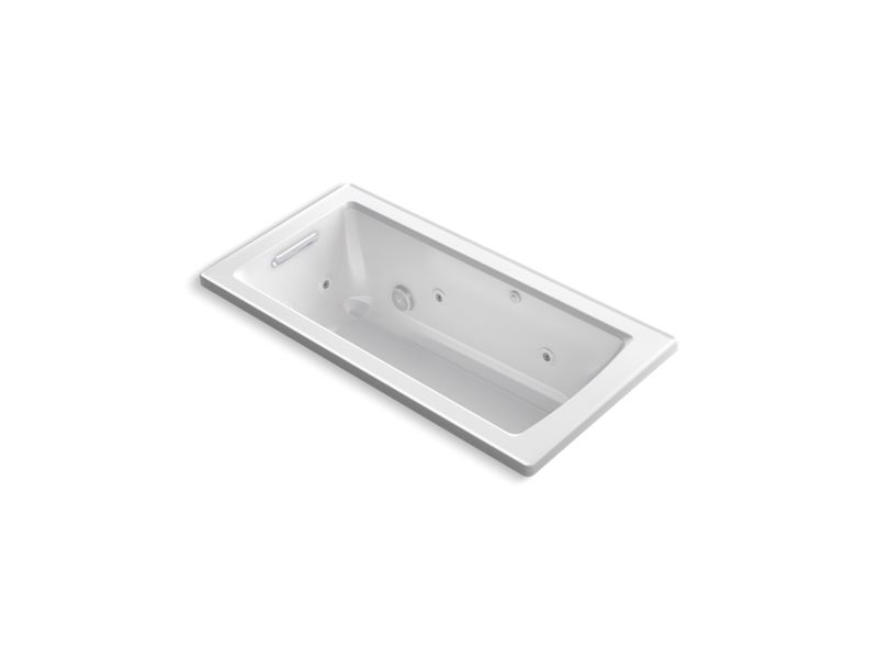 KOHLER 1947-W1 Archer 60″ x 30″ drop-in whirlpool bath with Bask heated surface