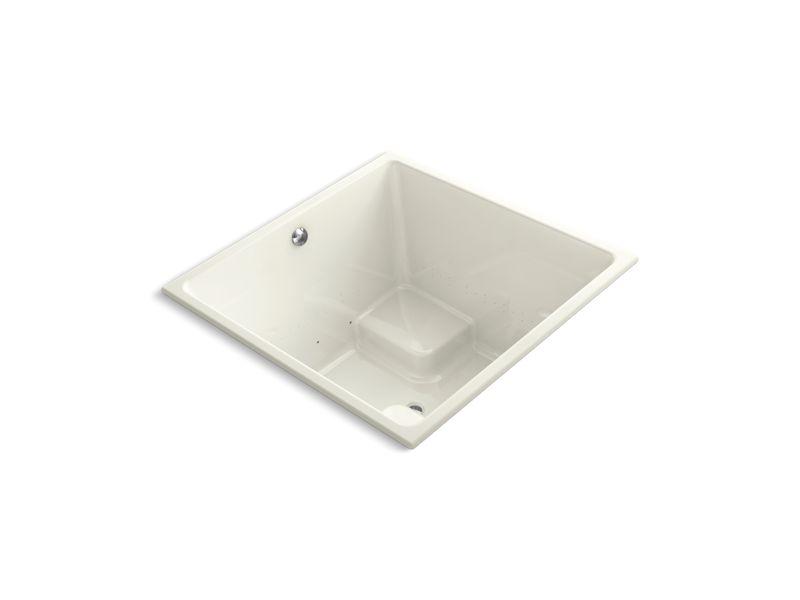 KOHLER K-1969-GH Underscore Cube 48″ x 48″ Heated BubbleMassage air bath with center drain