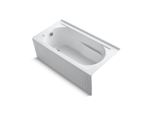 Devonshire® 60″ x 32″ alcove bath with Bask(R) heated surface, integral apron and left-hand drain