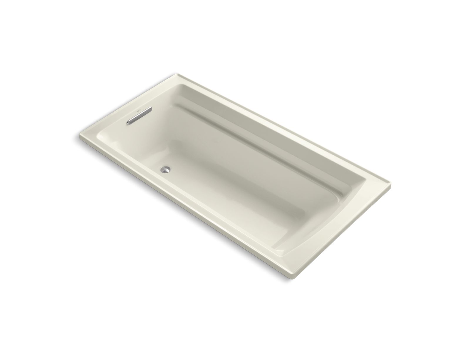 KOHLER K-1125-W1-96 Archer 72″ X 36″ Drop-In Bath With Bask Heated Surface In Biscuit