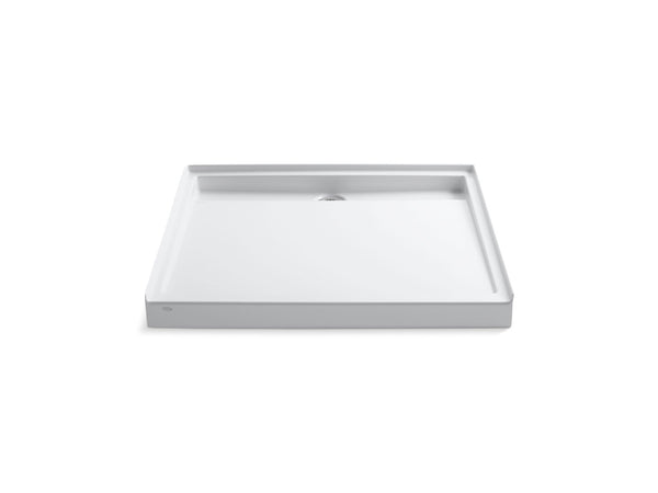 Groove® 48″ x 48″ Single threshold rear center drain shower base