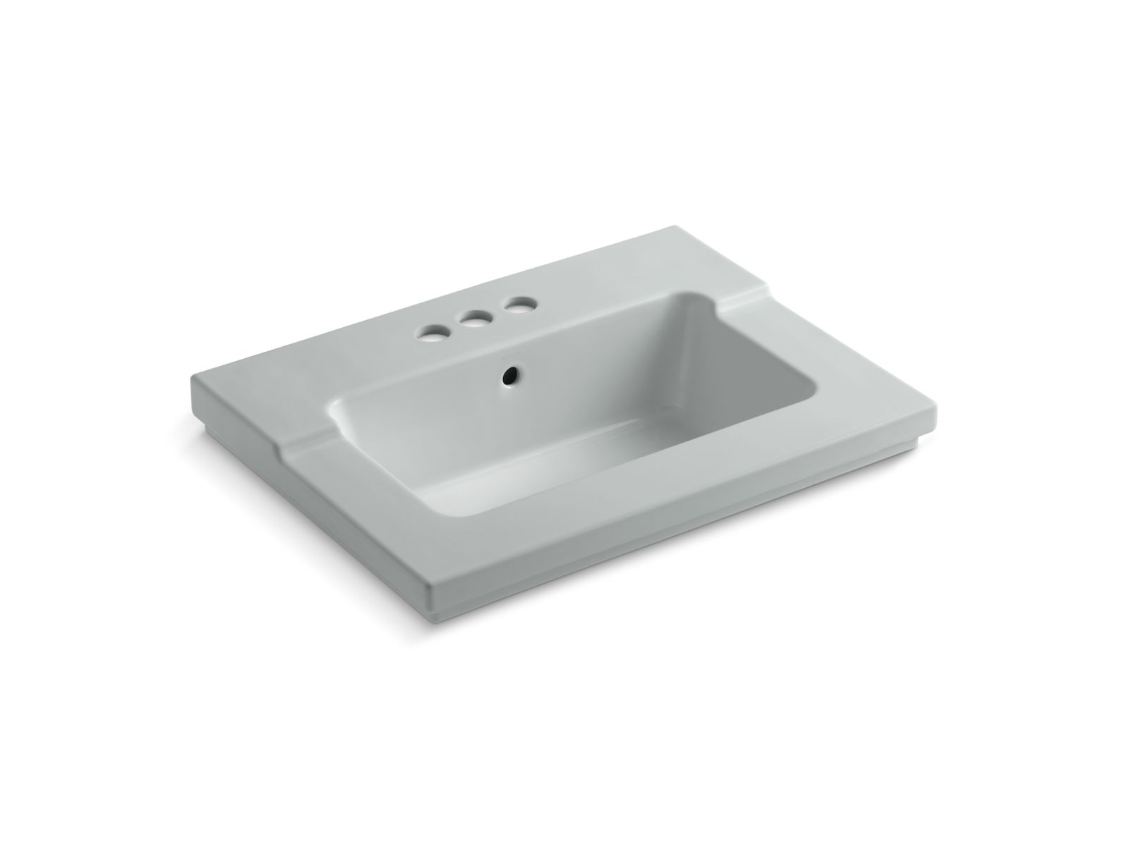 KOHLER K-2979-4-95 Tresham Vanity-Top Bathroom Sink With 4″ Centerset Faucet Holes In Ice Grey